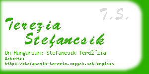 terezia stefancsik business card